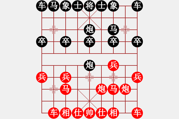 象棋棋譜圖片：╰☆ 酷哥[紅] -VS- 橫才俊儒[黑] - 步數(shù)：10 