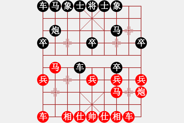 象棋棋譜圖片：再試牛刀(4舵)-勝-bbboy002(2舵) - 步數(shù)：20 