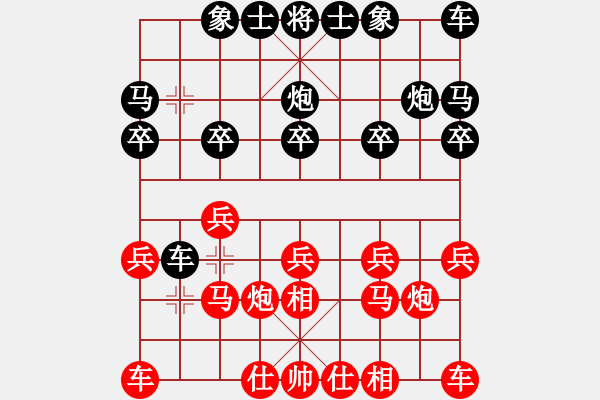 象棋棋譜圖片：象棋愛好者 VS 初級(jí)棋士 - 步數(shù)：10 