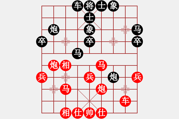 象棋棋谱图片：忻州 霍羨勇 先勝 晉中 周軍 - 步数：30 