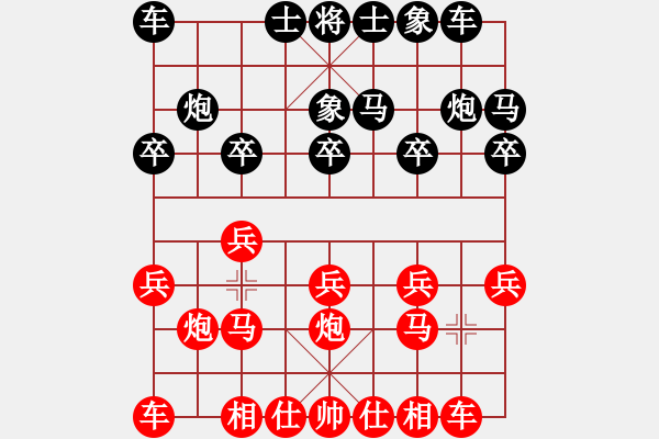 象棋棋譜圖片：當(dāng)頭炮對(duì)拐角馬 - 步數(shù)：10 