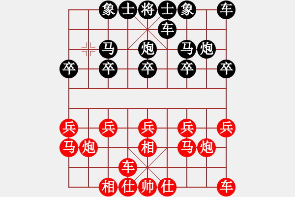 象棋棋譜圖片：步步高[2495296288] -VS- 橫才俊儒[292832991] - 步數(shù)：10 