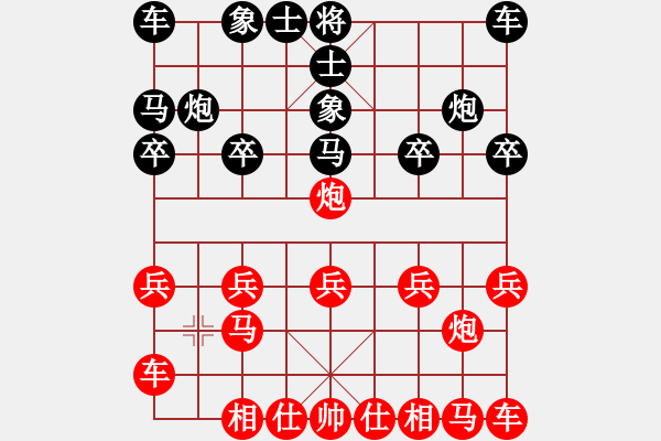 象棋棋譜圖片：橫才俊儒[紅] -VS- .....y [黑] - 步數(shù)：10 