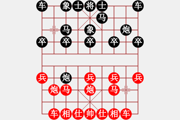 象棋棋譜圖片：中炮對飛象（業(yè)四升業(yè)五評測對局）我先勝 - 步數(shù)：10 