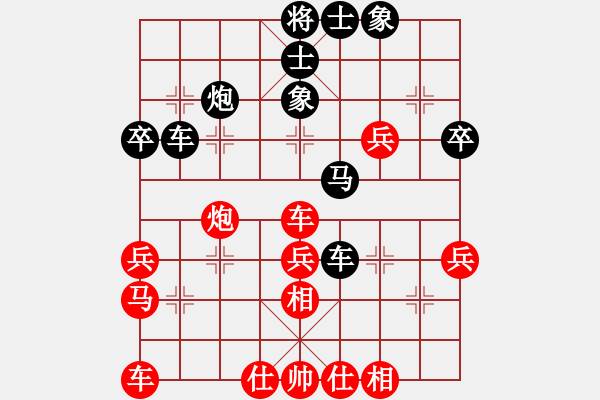 象棋棋譜圖片：象3進(jìn)5黑馬2進(jìn)4護(hù)卒局 （全新內(nèi)容） - 步數(shù)：40 