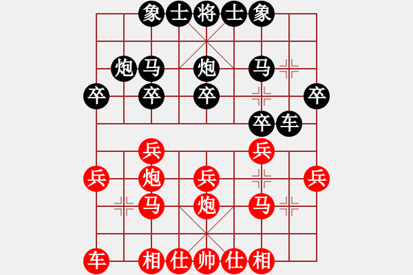 象棋棋譜圖片：哈爾濱 張影富 和 安徽 許波 - 步數(shù)：20 