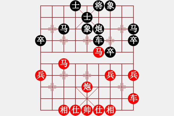 象棋棋譜圖片：橫才俊儒[紅] -VS- 不再年輕[黑] - 步數(shù)：40 