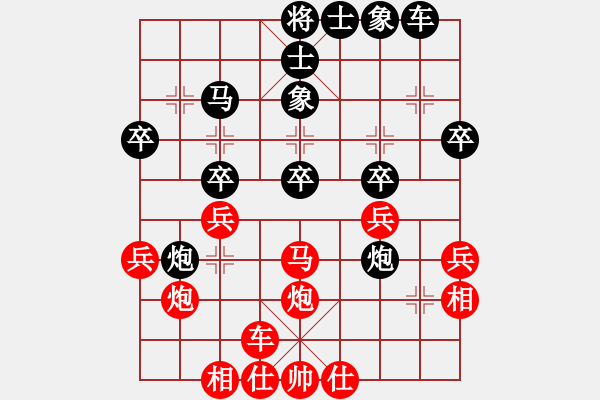 象棋棋譜圖片：橫才俊儒[292832991] -VS- 風(fēng)以過頂[2835808267] - 步數(shù)：30 