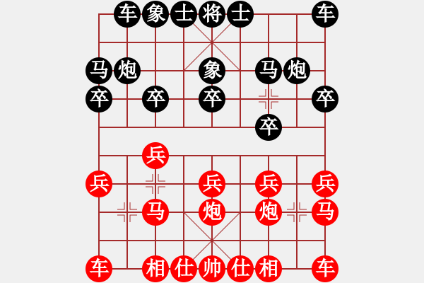 象棋棋譜圖片：初學(xué)者之一(4段)-勝-苦禪(9段) - 步數(shù)：10 