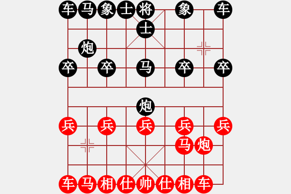 象棋棋譜圖片：中級(jí)棋士 VS 象棋愛好者 - 步數(shù)：10 