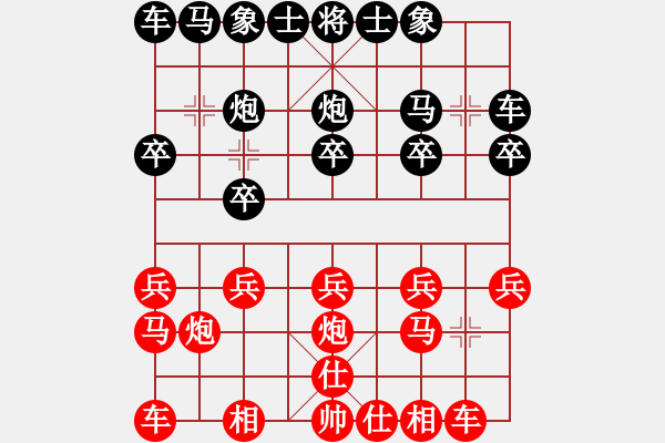 象棋棋譜圖片：第47局 五六炮進(jìn)三兵對(duì)反宮馬 - 步數(shù)：10 