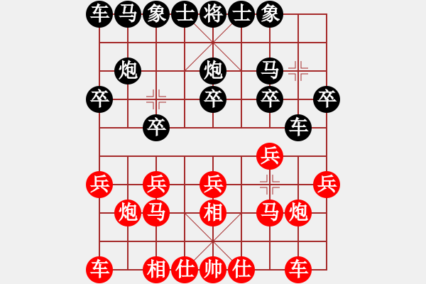 象棋棋谱图片：大师群桦VS百花幽灵(2015 10 25) - 步数：10 