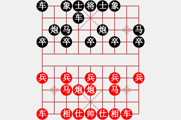 象棋棋譜圖片：混雙賽黃金成。黃翠華先負趙高行。周桂英 - 步數(shù)：10 