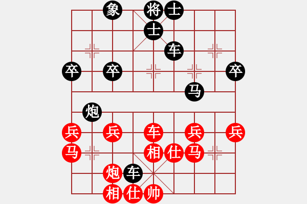 象棋棋譜圖片：中國(guó)棋院幸福時(shí)光業(yè)7-2先負(fù)太守棋狂2019·3·6 - 步數(shù)：40 