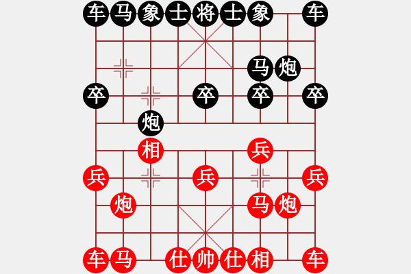 象棋棋譜圖片：123王志123紅負葬心【仙人指路對卒底炮】 - 步數(shù)：10 