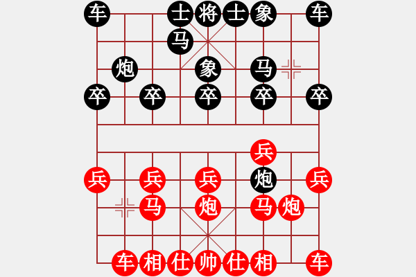 象棋棋譜圖片：2866局 B00-中炮局-旋風(fēng)九專(菜鳥(niǎo)) 紅先負(fù) 旋風(fēng)引擎23層 - 步數(shù)：10 