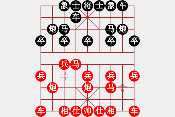 象棋棋譜圖片：綠榕橋之四：屏風馬抵當頭炮進七路兵（卒）著法 - 步數(shù)：10 