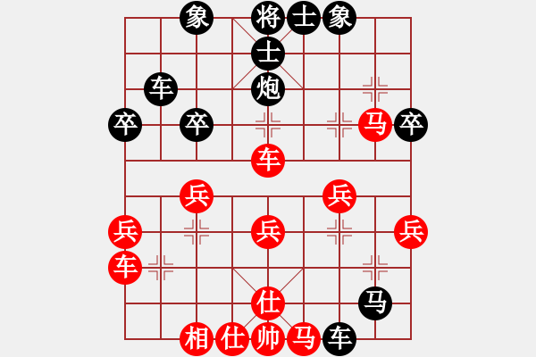 象棋棋譜圖片：左馬盤河 紅第六著：炮八進(jìn)三、兵五進(jìn)一等 - 步數(shù)：36 