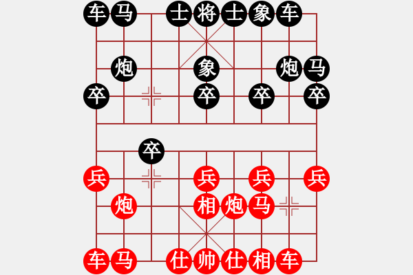 象棋棋譜圖片：湖南省體育局 莊玉庭 勝 新疆維吾爾自治區(qū)體育局 王建鋒 - 步數(shù)：10 