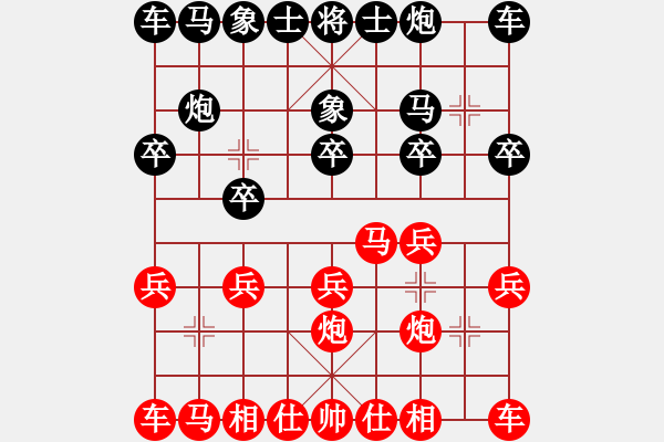 象棋棋譜圖片：心ゎ★語[874681264] -VS- 洞庭湖畔[345983464] - 步數(shù)：10 