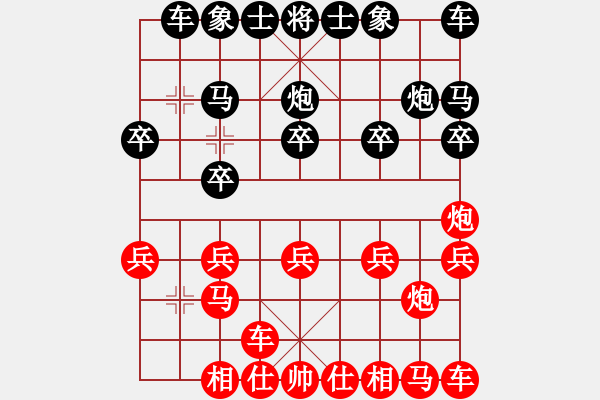 象棋棋譜圖片：秋風(fēng)賞葉[591811823] -VS- 橫才俊儒[292832991] - 步數(shù)：10 