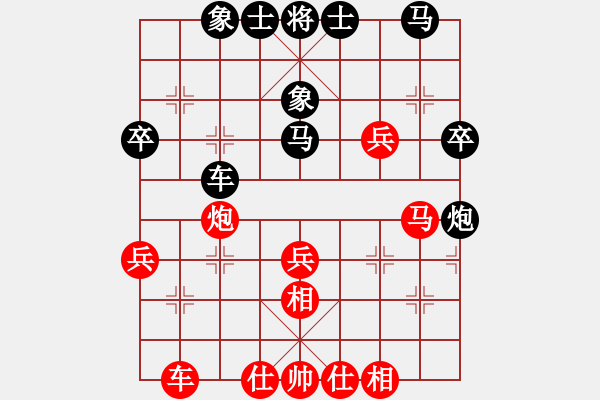 象棋棋譜圖片：老大不小(3段)-和-你的脈搏(6段) - 步數(shù)：40 