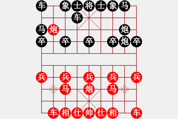象棋棋谱图片：刘龙先负幺毅 - 步数：10 