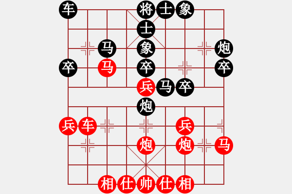 象棋棋譜圖片：第02輪 第07臺 棗莊朱峰先負淄博夏金凱 - 步數：30 