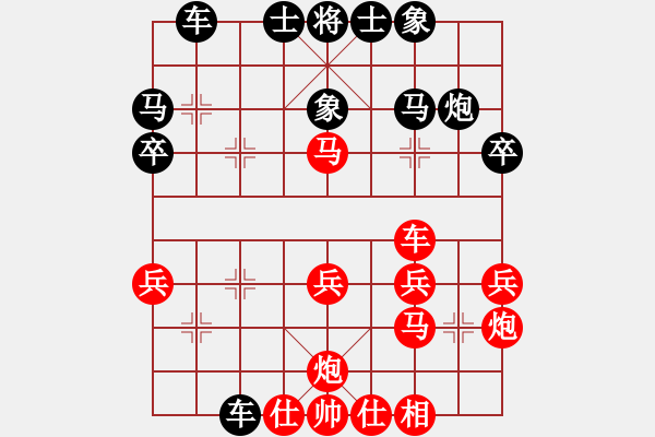 象棋棋譜圖片：20131221 清河周賽 第一輪 邵長交 先勝 李曉拓 - 步數(shù)：30 