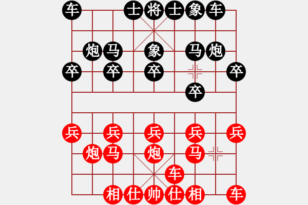 象棋棋谱图片：林嘉佩 先负 詹惠媄 - 步数：10 