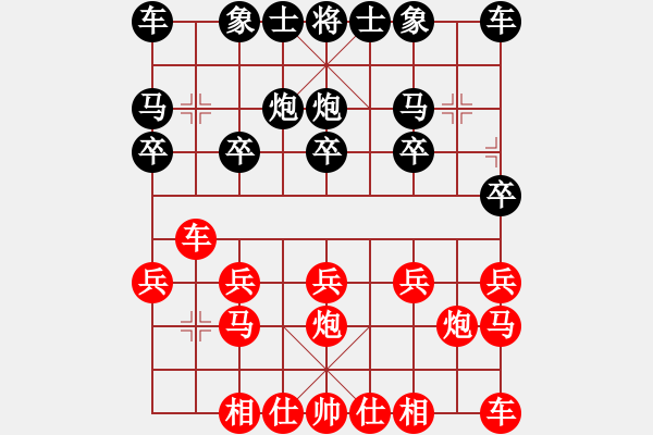 象棋棋譜圖片：橫才俊儒[292832991][紅] -VS- 幸福[黑] - 步數(shù)：10 