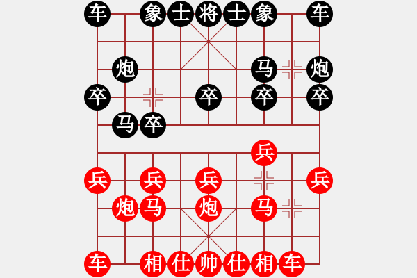 象棋棋谱图片：陈健缵(3r)-胜-单干户(3级) - 步数：10 