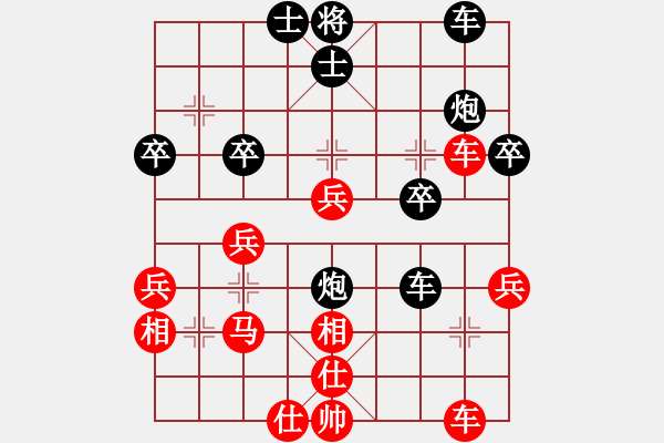 象棋棋譜圖片：小朋友 和 劉祥友 C04 中炮七路馬對(duì)屏風(fēng)馬 紅進(jìn)中兵對(duì)黑雙炮過河 - 步數(shù)：40 