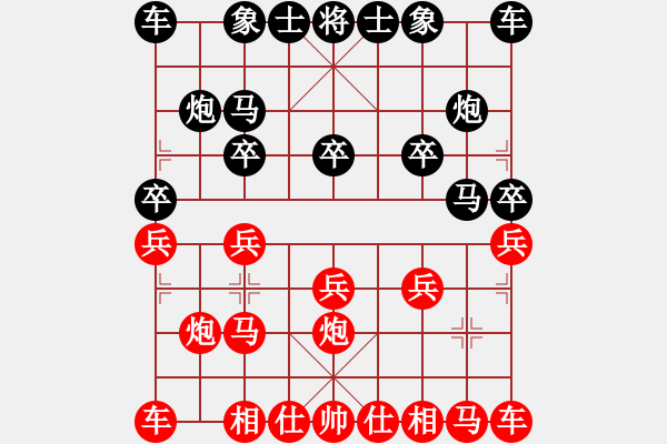 象棋棋譜圖片：(1-9鐵兵局)鐵宇晟先和-VS- Ψ馬炮爭雄 - 步數(shù)：10 