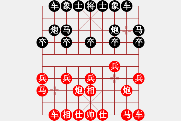 象棋棋譜圖片：娜娜99998888紅負(fù)葬心【仙人指路飛相對卒底炮】 - 步數(shù)：10 