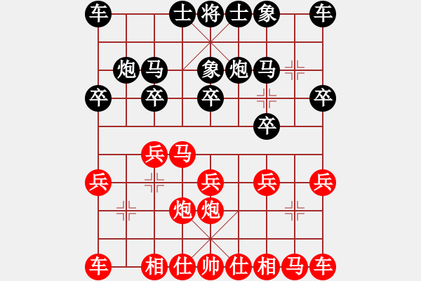 象棋棋譜圖片：金鉤炮[2362086542] -VS- 大海[403653567] - 步數(shù)：10 