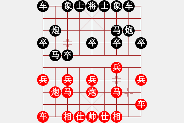 象棋棋譜圖片：起馬對黑3路卒左正馬（旋風V7.0拆棋）和棋 - 步數(shù)：10 