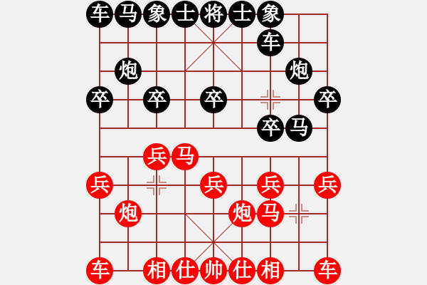 象棋棋譜圖片：驚天棄子，車炮游龍 士角炮局 - 步數(shù)：10 