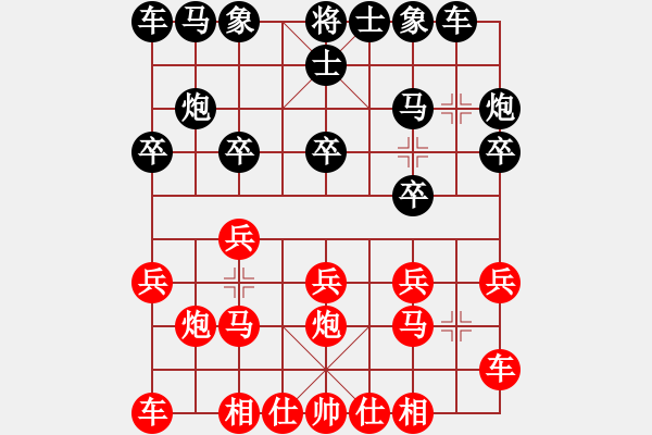 象棋棋谱图片：神州雄风(7段)-负-双核梅花雨(9段) - 步数：10 