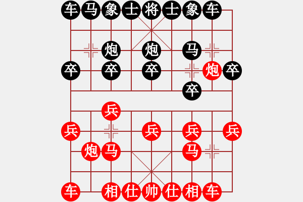 象棋棋谱图片：女子组 8-2 广东 何含露 红先和 浙江 王朵朵 - 步数：10 