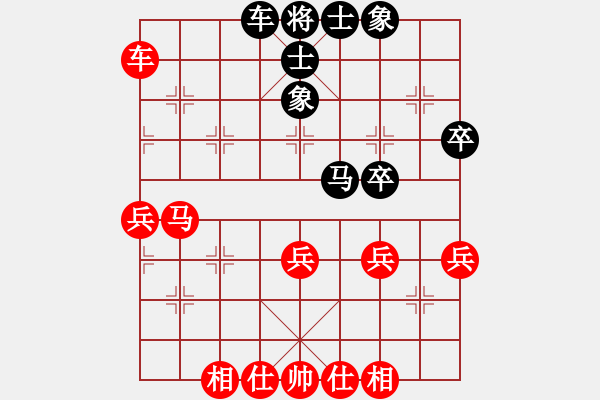 象棋棋譜圖片：五八炮對反宮馬 （黑車1平3）   漂亮(人王)-和-炮轟結(jié)實(月將) - 步數(shù)：50 