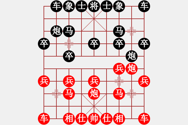 象棋棋譜圖片：好哥們 -VS 禾日火因 C80 中炮巡河炮對屏風(fēng)馬 - 步數(shù)：10 