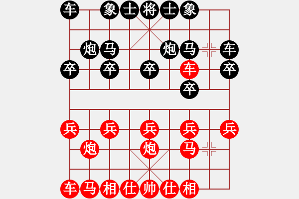 象棋棋譜圖片：飛棋將軍(8弦)-負-密水草民(2弦) - 步數(shù)：10 