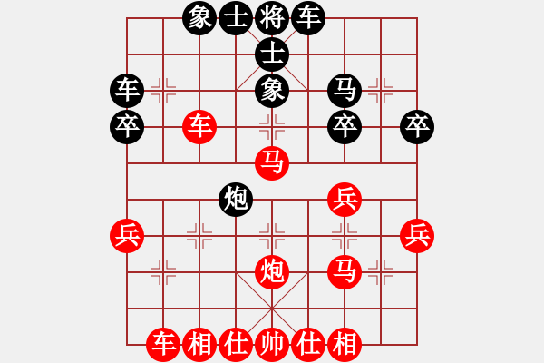 象棋棋譜圖片：[14級(jí)]浩軒爺 先勝 [15級(jí)]下雨 129402; - 步數(shù)：40 