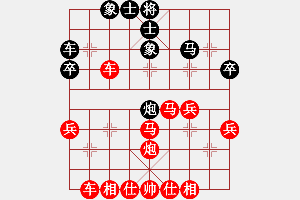 象棋棋譜圖片：[14級(jí)]浩軒爺 先勝 [15級(jí)]下雨 129402; - 步數(shù)：45 