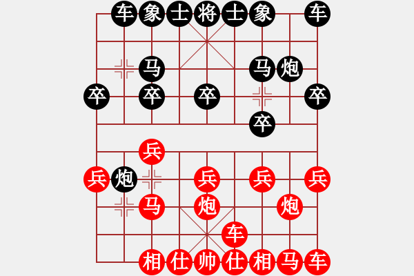 象棋棋譜圖片：我讓許銀川兩子[紅] -VS- 行者必達[黑]【雙炮過河對中炮】 - 步數(shù)：10 