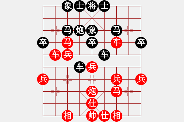 象棋棋譜圖片：快樂每一天[1843668842] -VS- 橫才俊儒[292832991] - 步數(shù)：30 