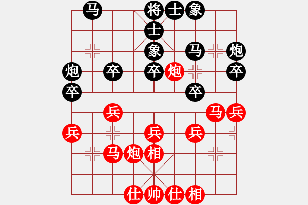 象棋棋譜圖片：張?zhí)m天 先和 劉宗澤 - 步數(shù)：30 