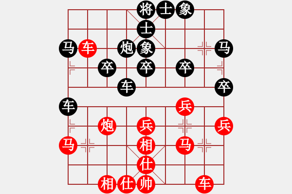 象棋棋譜圖片：skokeen紅負(fù)葬心【過宮炮對(duì)橫車】 - 步數(shù)：30 