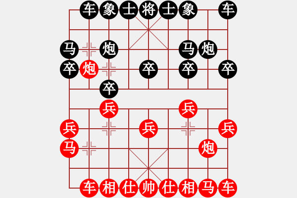 象棋棋譜圖片：【第三屆聆聽杯首輪12臺】久絆先勝雪峰.pgn - 步數(shù)：10 